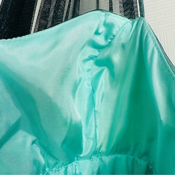 Vintage Cache Dress Cocktail Party Blue Black Fairy Whimsigoth 2 Extra Small - Picture 6 of 9